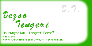 dezso tengeri business card